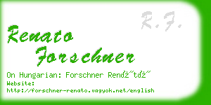 renato forschner business card